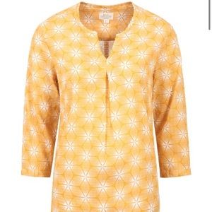 Mountain Warehouse Rila Womens 3/4 Sleeve Organic Shirt Yellow